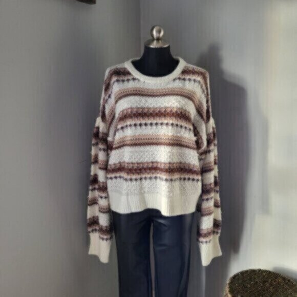 DEX Drop Shoulder Puff Sleeve Knit Sweater  Sz XL - Picture 12 of 15